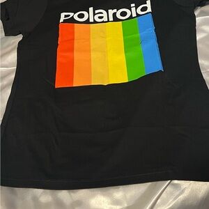 Polaroid Colorful Black Short Sleeve Tee